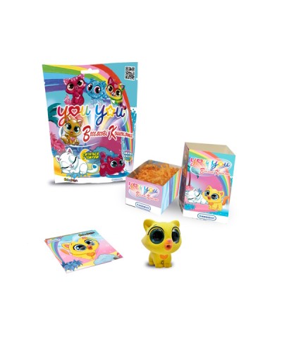 Колекційна фігурка-сюрприз «You-You. Веселкові кошенята», в асортименті, у дисплеї, Sbabam