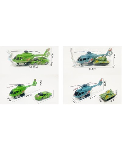 Набір транспорту «Вертоліт» інерційний, в асортименті. у пакеті 33,5х7х15 см