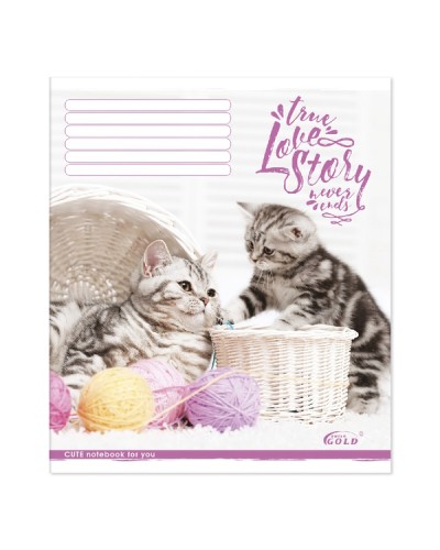 Зошит на 18 аркушів у лінію «Мікс Дівчинки», №3302, ТМ Gold Brisk