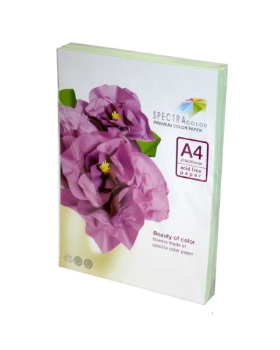 Папір кольоровий А4 на 100 аркушів 160 г/м2, пастель блакитний, CRYSTAL COLOR PAPER