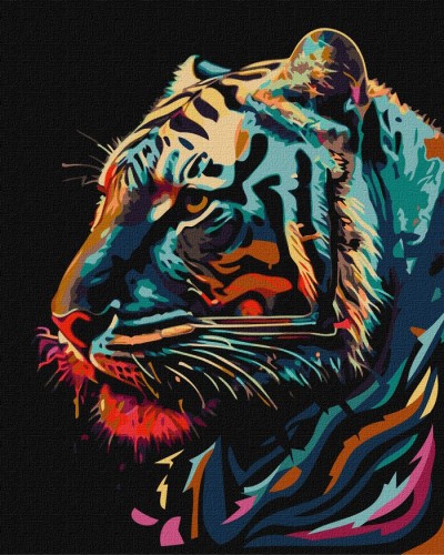 Картина за номерами «Хижий красень» з фарбами металiк extra 40х50 см, ТМ Ідейка