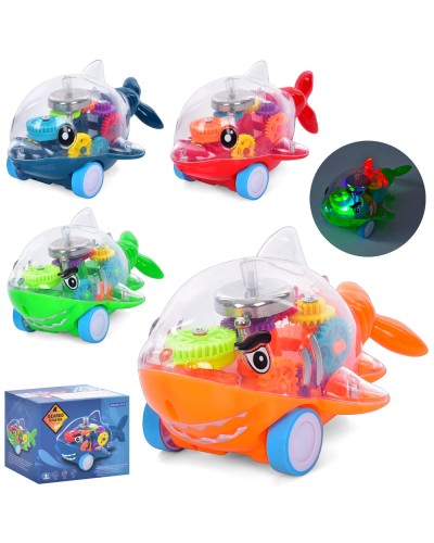 Акула 15 см, на батарейці, шестерні рухаються, звук, світло, в асортименті, у коробці