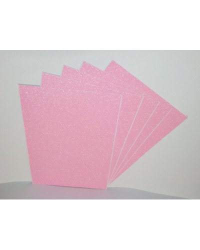 Набір кольорового паперу з глітером А4, 3 аркуши, рожевий, ТМ Мандарин