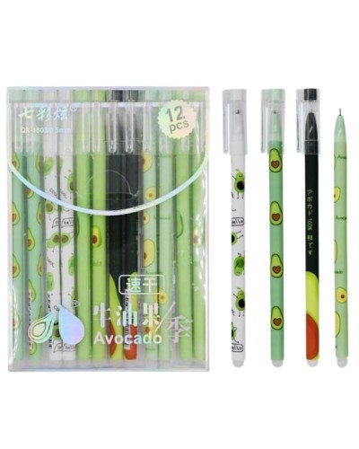 Ручка «Avokado» гелева пиши-стирай синя, в асортименті, у боксі, ТМ J.Otten