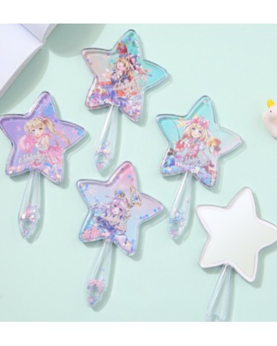 Дзеркальце «Зірка», з блискітками, в асортименті