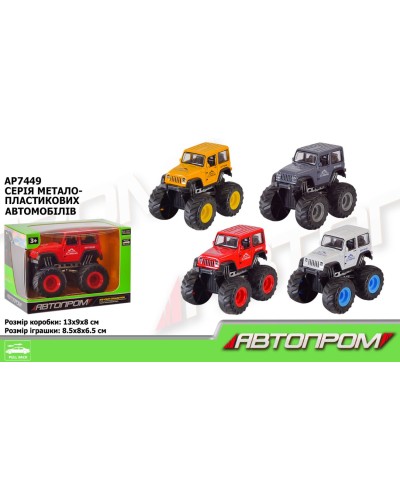 Машина металева інерційна, в асортименті, у коробці 13х8х9 см, Автопром