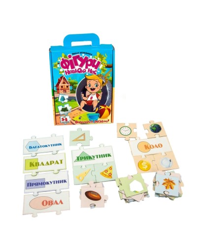 Пазли «Фігури навколо нас», у коробці 23х18,5х5 см, ТМ Strateg