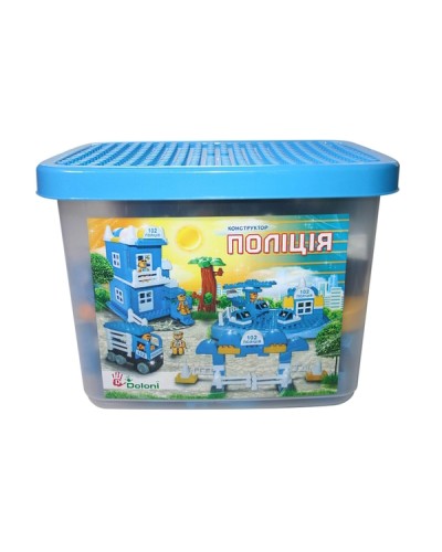 Конструктор «Поліція» на 149 деталей в пластиковому боксі, ТМ Долоні