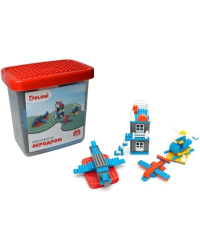 Конструктор «Аеродром», 142 деталі, в пластиковому боксі, ТМ Долоні