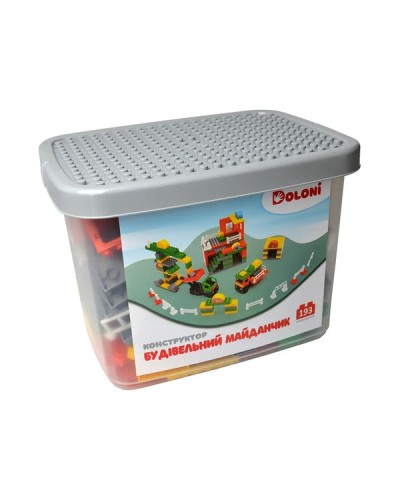 Конструктор «Будівельний майданчик» на 193 деталі у пластиковому боксі, ТМ Долоні