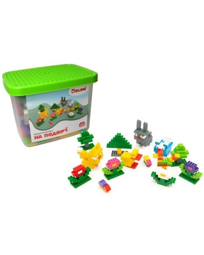 Конструктор «На подвір'ї», 234 деталі, в пластиковому боксі, ТМ Долоні