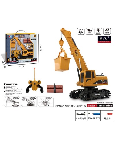 Будтехніка р/к на акумуляторі зі світлом та звуком, у коробці 31х10,5х30 см