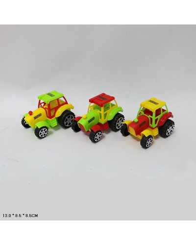 Трактор заводний, в асортименті, у пакеті 13х8,5х8,5 см
