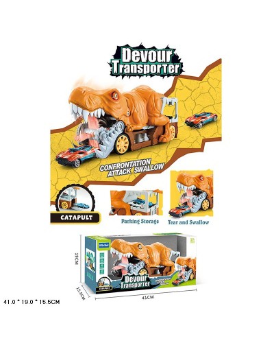 Трейлер з машинками, інерція, у коробці 41х19х15,5 см