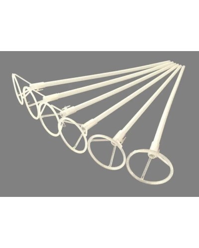 Палички тримачі для кульок фольгованих, білі, 40 см, діаметр кріплення 5 см