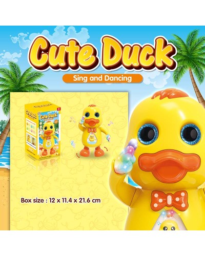 Качка музична зі світлом, звуком та рухомими деталями, у коробці 12х11,4х21,6 см