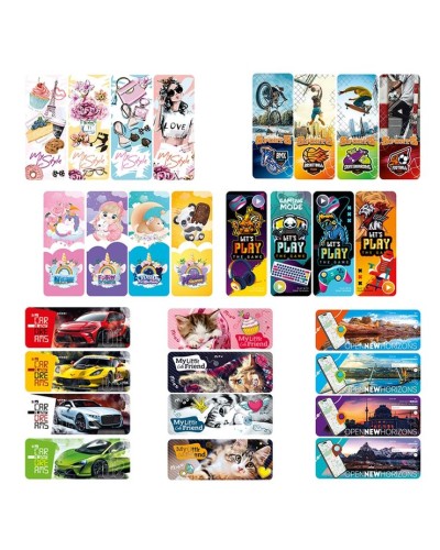 Набір ламінованих закладок для книг, в асортименті, ТМ Апельсин