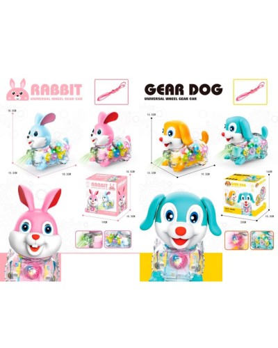 Тваринка 19 см музична зі світлом та рухомими деталями, в асортименті, на батарейці