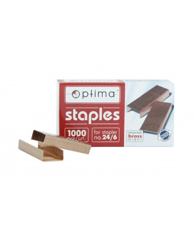 Скоби мідні №24/6, 1000 шт в упаковці, ТМ Optima