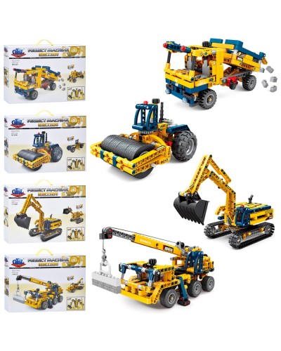 Конструктор «Будівельна техніка» 2 в 1 від 207 деталей, у коробці 51х35х7 см