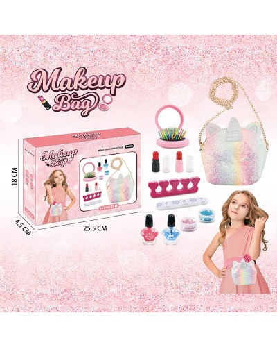 Косметика, подарунковий набір, стильна сумочка, тіні для повік, в асортименті, у коробці 25.5х18х4 с