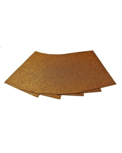 Фоаміран А4 товщиною 2 мм 5 аркушів з глітером, золотистий, ТМ Мандарин