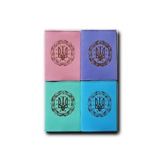 Обкладинка на паспорт «Герб великий» №2, 135х100 мм, шкіра