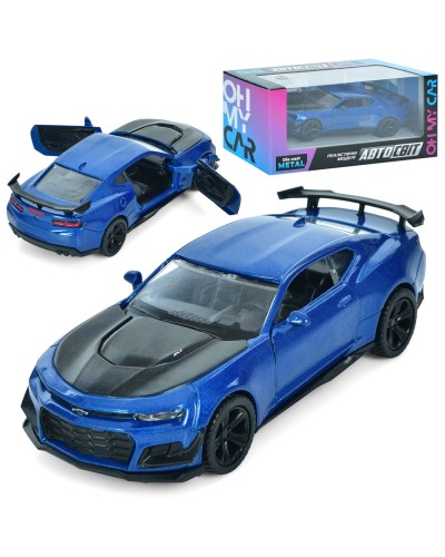 Машина «2018 Chevrolet Camaro ZL1» 12 см 1:39 металева інерційна з дверима, що відчиняються, у коробці 14,5х6,5х7 см, АвтоСвіт