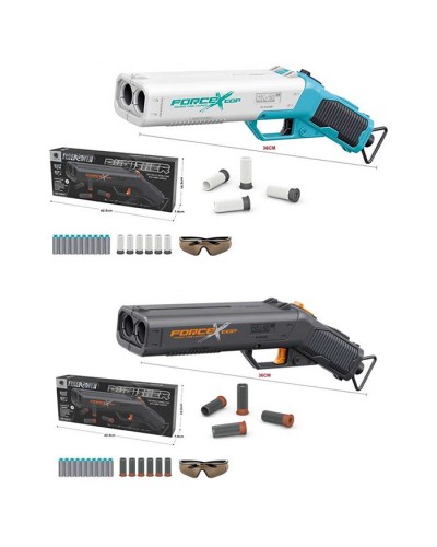 Рушниця 35 см, м'які кулі-присоски 10 шт, окуляри, в асортименті, у коробці 42,5х17х8 см