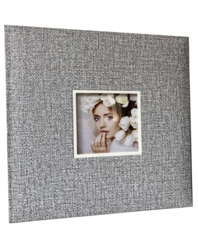 Фотоальбом «Dome Silver» на 200 10х15см, ламінований картон, паперові аркуші, 22х22 см