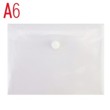 Папка-конверт А6 на кнопці 180 мкм фактура «глянець», прозора, ТМ Economix