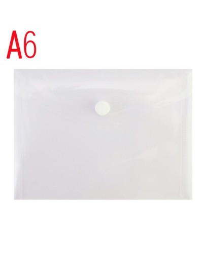 Папка-конверт А6 на кнопці 180 мкм фактура «глянець», прозора, ТМ Economix