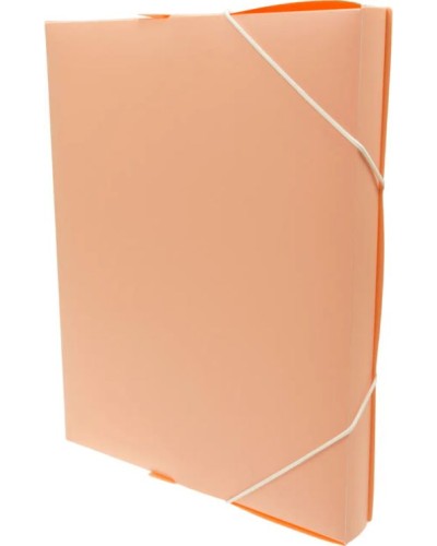 Папка - бокс, А4, на гумках, 30 мм, персикова, ТМ Optima