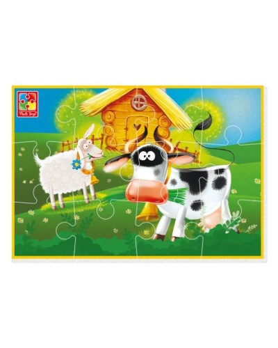 Бебі пазли «Ферма» на 12 елементів, ТМ Vladi Toys