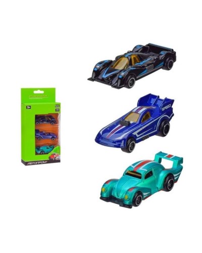 Набір з 3 металевих машин, в асортименті, у коробці 22,5х11х4,2 см, АВТОПРОМ