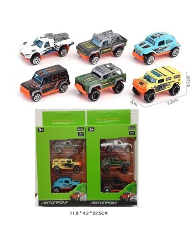 Набір з 3 металевих машин, в асортименті, у коробці 22,5х11х4,2 см, АВТОПРОМ