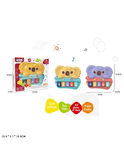 Музичний розвиваючий орган «Коала» 15х12,5х3,5 см, мелодії, в асортименті, у коробці 19х17х4 см