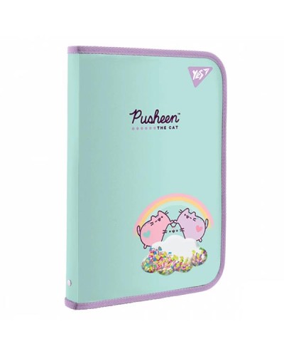 Папка факультативна «Pusheen» А4 пластикова на блискавці, ТМ YES