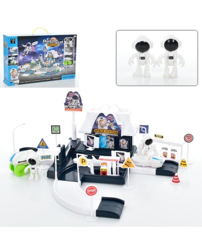 Трек «Космодром» з 2 інерційними машинками по 7 см та 2 фігурками по 6 см, у коробці 49х30х8 см