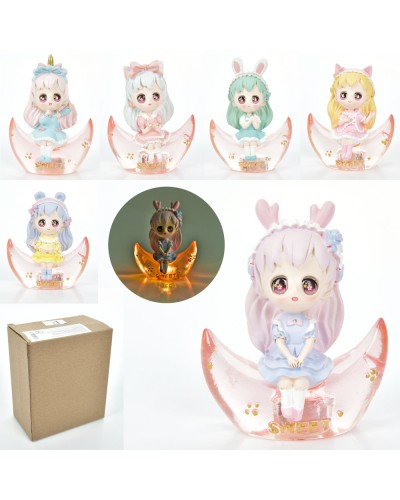 Фігурки для гри «Лялька на місяці» 8х10,5х4,5 см, світло, на батарейці, в асортименті, у коробці