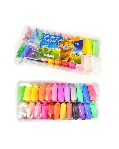 Повітряний пластилін зі стеками на 24 кольори, 216 г, Hipe