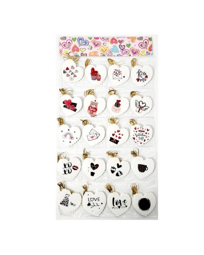 Валентинки «Серця», 7х5,5 см, в асортименті, ТМ Leader