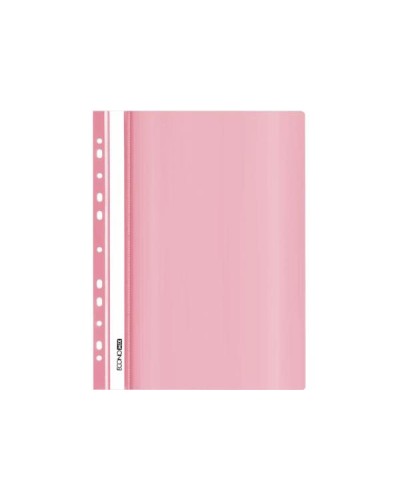Папка-швидкозшивач А4 з прозорим верхом та перфорацією рожева, ТМ Economix
