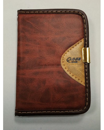 Блокнот 10х8 на 66 аркушів у клітинку з обкладинкою зі шкірзаму, ТМ Leader