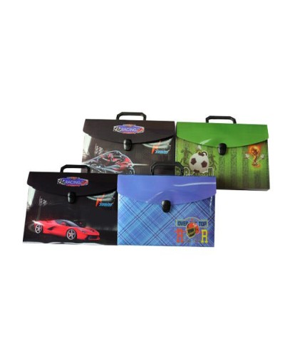 Портфель пластиковий A4 з ручкою, в асортименті, ТМ Leader