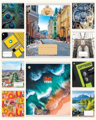 Зошит на 48 аркушів у клітинку «Універсальний мікс», ТМ Тетрада