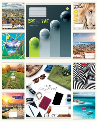 Зошит на 96 аркушів у клітинку «Мікс 3», ТМ Тетрада