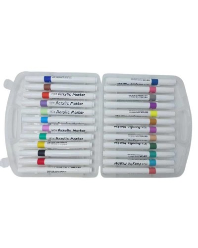 Набір скетчмаркерів «Aodemei» на 24 кольорів акрилових у пластиковому контейнері, ТМ J.Otten