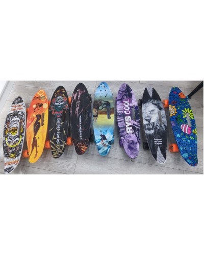 Пенні борд 56х15 см з колеса PU зі світлом, в асортименті