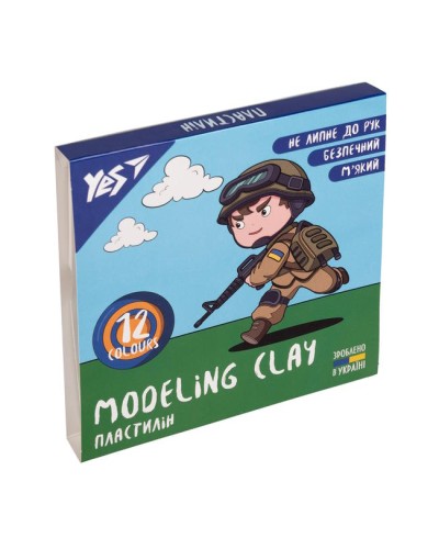 Пластилін «Месники» на 12 кольорів зі стеком, 240 г, ТМ Yes